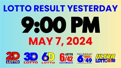 result yesterday 9pm